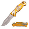 Scorpion Tactical Rescue Spring Assist Folding Knife - Gold - TOPHATTER'S ARMORY DEALS Collectible Weapons - Tophatter Daily Deals