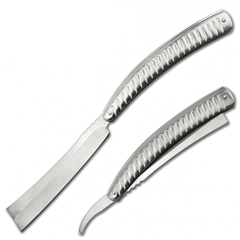 Straight Blade Barber Razor Folding Pocket Knife Shaving Cutlery Collectible Weapons - Tophatter Daily Deals