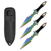 7.5 Inch Dagger Point Devils Night 3 PC Throwing Knives Set - Titanium - TOPHATTER'S ARMORY DEALS Collectible Weapons - Tophatter Daily Deals
