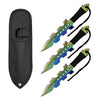7.5 Inch Jagged Dagger Point 3 PC Throwing Knives Set Titanium - TOPHATTER'S ARMORY DEALS Collectible Weapons - Tophatter Daily Deals