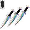 7.5 Inch Deadly Triad of Skulls Dagger Point 3 PC Throwing Knives Set Titanium - TOPHATTER'S ARMORY DEALS Collectible Weapons - Tophatter Daily Deals