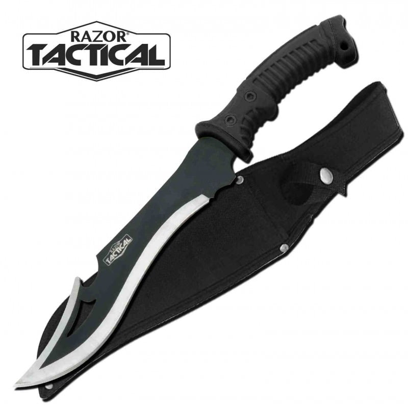 Black Combat Machete Razor Tactical - Military Edition - Tophatter's Inc. Weapons Store Online Collectible Weapons - Tophatter Daily Deals