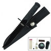 Fixed Blade Sawback Survival Knife 8.5 Inch - Black - TOPHATTER'S ARMORY DEALS Collectible Weapons - Tophatter Daily Deals
