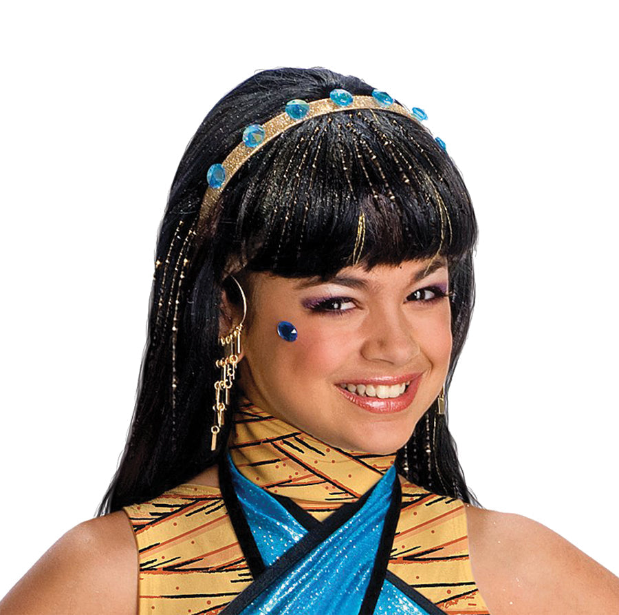 Girl's Cleo De Nile Wig - Monster High Halloween Wigs - Tophatter Daily Deals