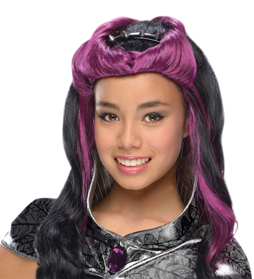 Girl's Raven Queen Wig with Headpiece - Ever After High Halloween Wigs - Tophatter Daily Deals