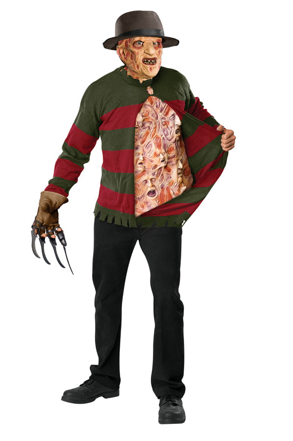 Men's Freddy Krueger Chest of Souls Sweater Horror Movie Costumes - Tophatter Daily Deals