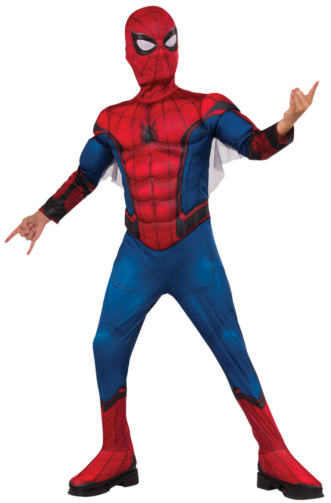 Boy's Deluxe Spiderman Costume - Red & Blue Halloween Spider Decorations - Tophatter Daily Deals