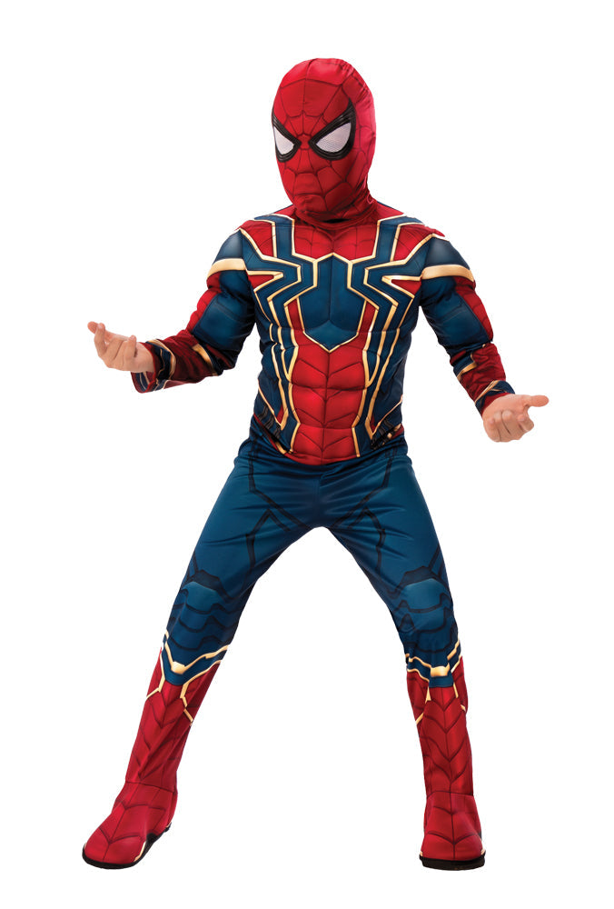 Boy's Iron Spider Deluxe Costume - Avengers 4 Halloween Spider Decorations - Tophatter Daily Deals