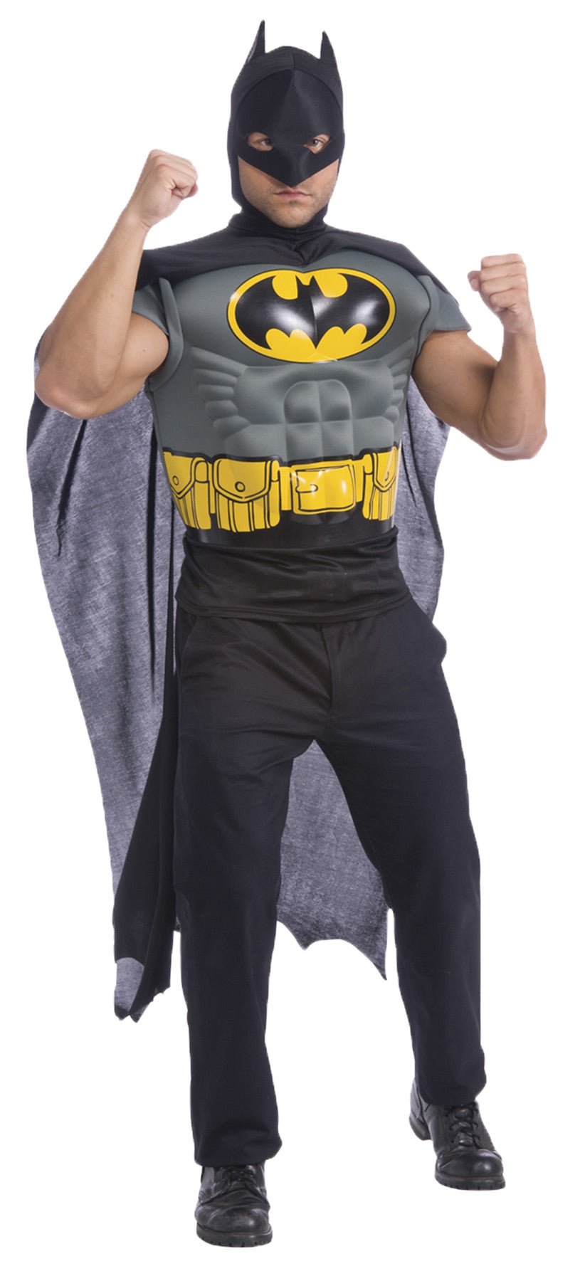 Batman Muscle Chest T-Shirt & Cape Costume Capes & Cloaks - Tophatter Daily Deals