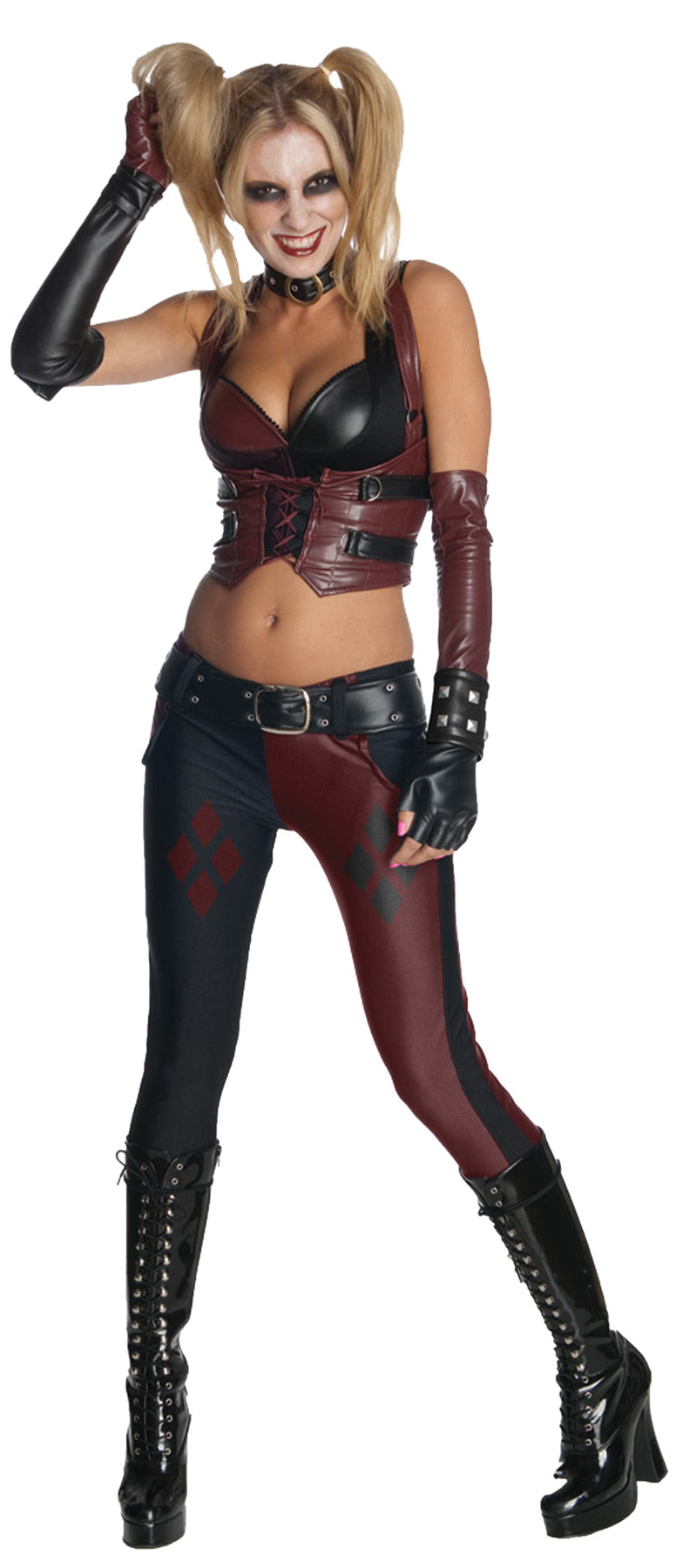 Women's Harley Quinn Costume - Arkham City Womens Halloween Costumes - Tophatter Daily Deals