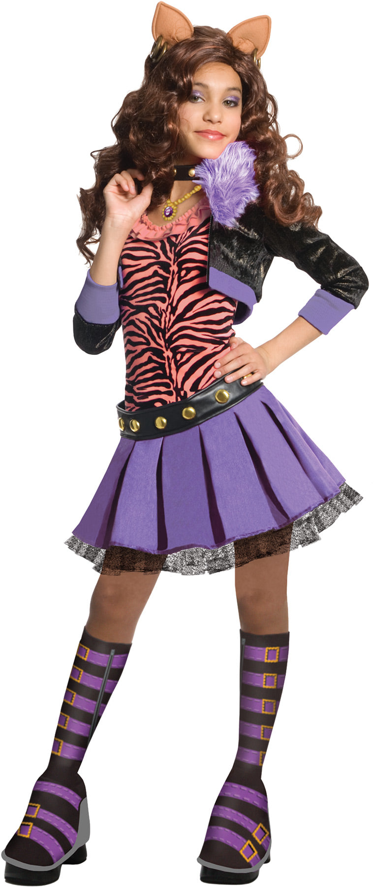 Girl's Deluxe Clawdeen Wolf Costume - Monster High Girls Halloween Costumes - Tophatter Daily Deals