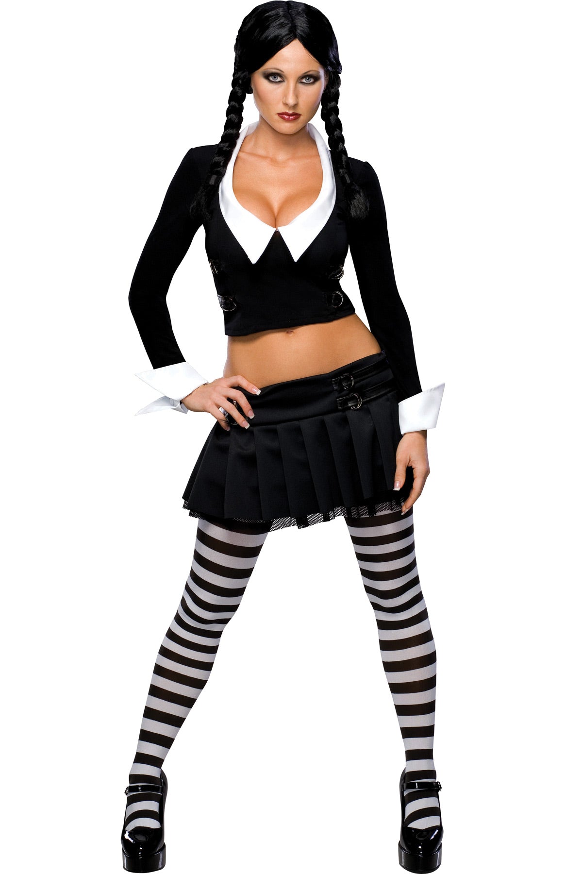 Women's Wednesday Costume - The Addams Family Womens Halloween Costumes - Tophatter Daily Deals