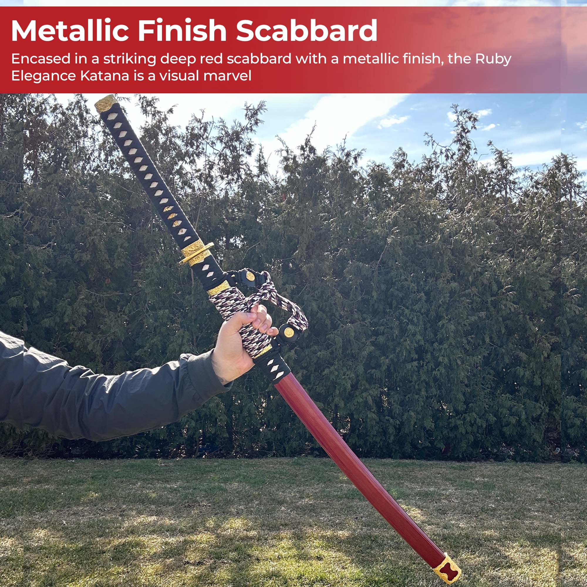 Ruby Elegance Handmade Katana Swords - Tophatter Daily Deals