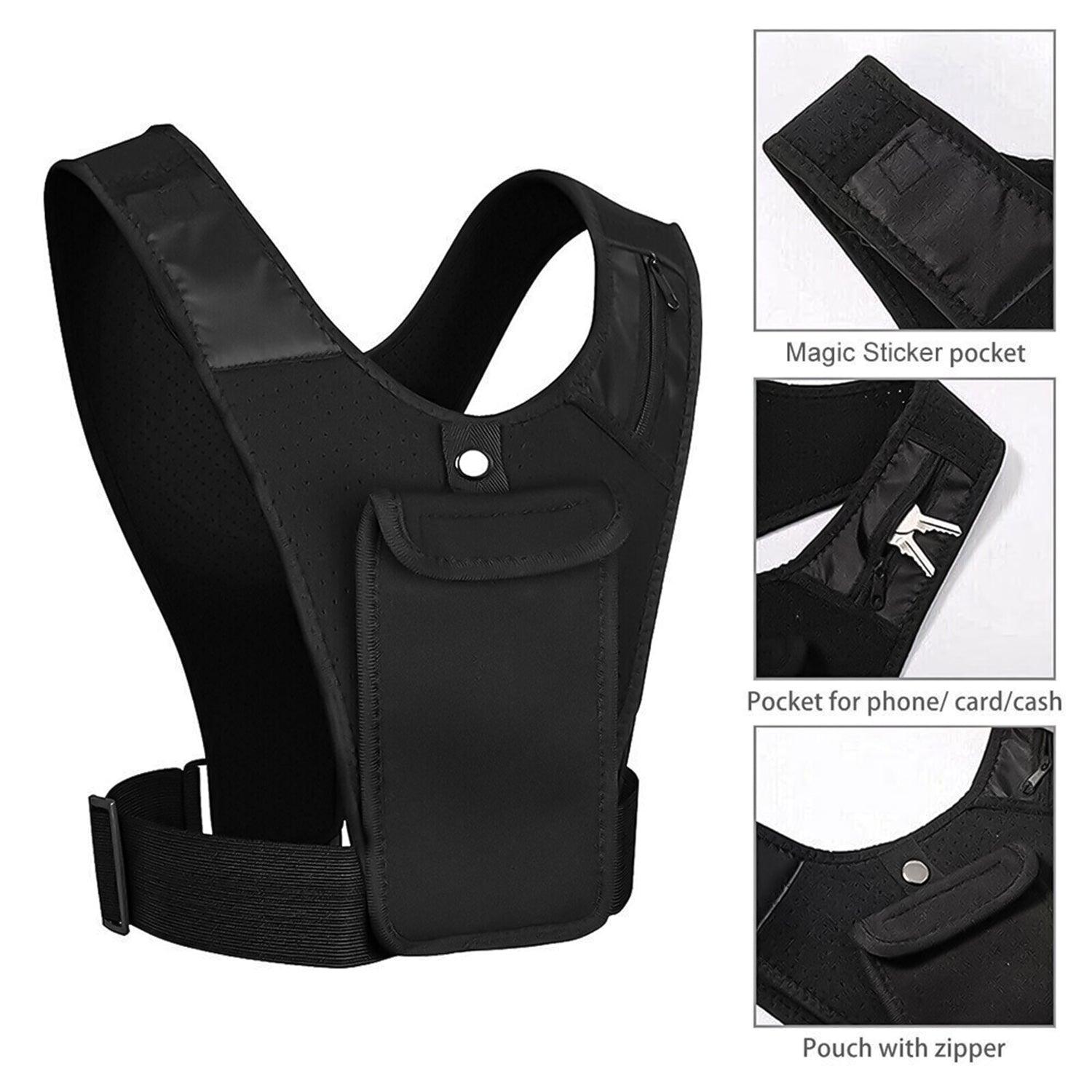 Running Phone Holder – For Running Vest Phone Holder Unisex Sport Waterproof Train Pack Front Shoulder Exercise & Fitness - Tophatter Daily Deals
