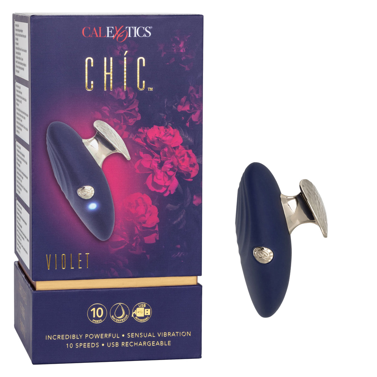 Chic Violet Handheld Massager in Deep Violet with 10 Vibration Speeds and Waterproof Design > Vibrators > Standard Vibrators - Tophatter Daily Deals