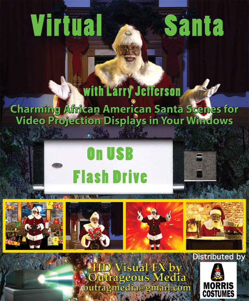 SANTA BLACK VIRTUAL DIGT DECOR Christmas Decorations & Props - Tophatter Daily Deals
