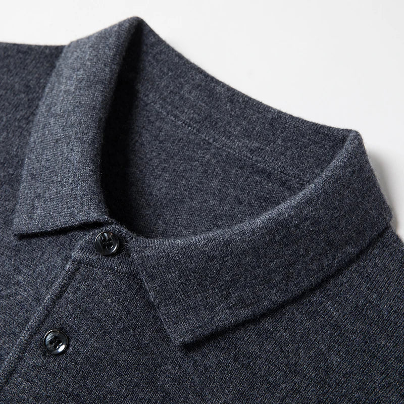 Soft Classic Men's Polo Sweater - Long Sleeve Knit, Casual - Tophatter Daily Deals