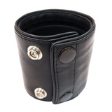 Rouge Black Leather Wrist Band Wallet With Colored Piping X-Large 26cm x 7.5cm > Clothes > Unisex Leather - Tophatter Daily Deals
