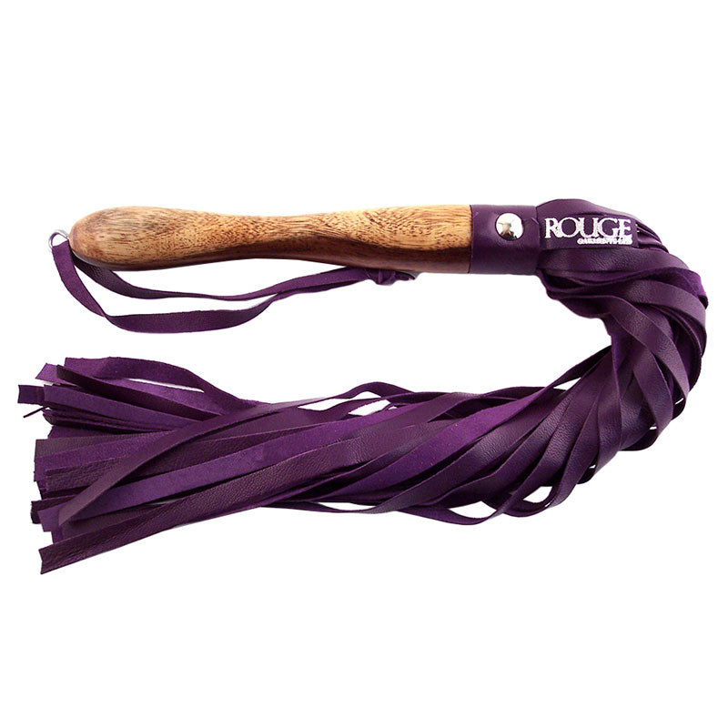Rouge Garments Wooden Handled Leather Flogger – 23 Inch Whip > Bondage Gear > Whips & Floggers - Tophatter Daily Deals