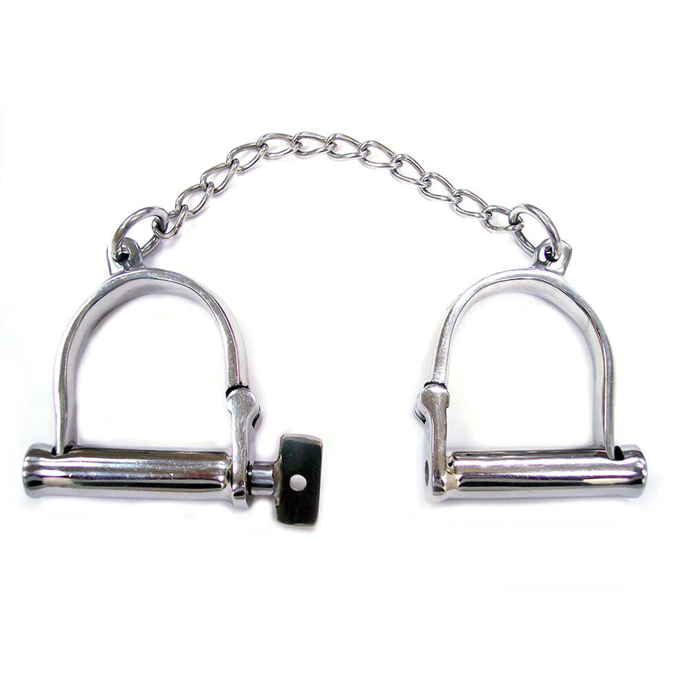 Rouge Stainless Steel Wrist Shackles – Heavy Duty Wrist Restraints with Key > Bondage Gear > Restraints - Tophatter Daily Deals