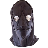 Rouge Leather Zip Mask Black BDSM Full Hood Stiff Leather One Size Fits Most > Bondage Gear > Bondage Hoods - Tophatter Daily Deals