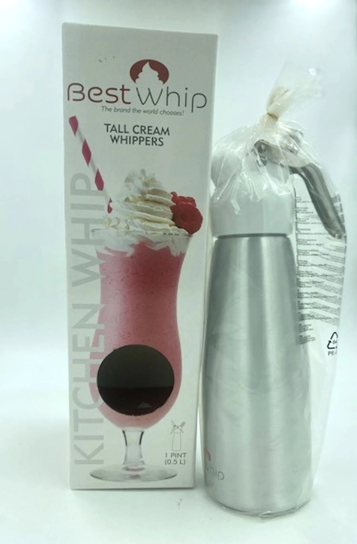 Tall Cream Whipper 1 Pint – Kitchen Whipped Cream Dispenser > Novelties > Candy & Edible Items - Tophatter Daily Deals