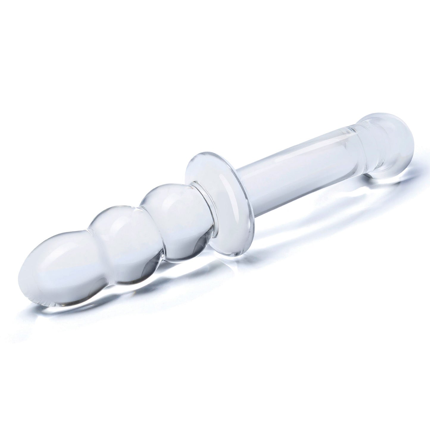 Glas 8 Inch Ribbed G-Spot Double-Ended Glass Dildo > Glass > Dildos - Tophatter Daily Deals