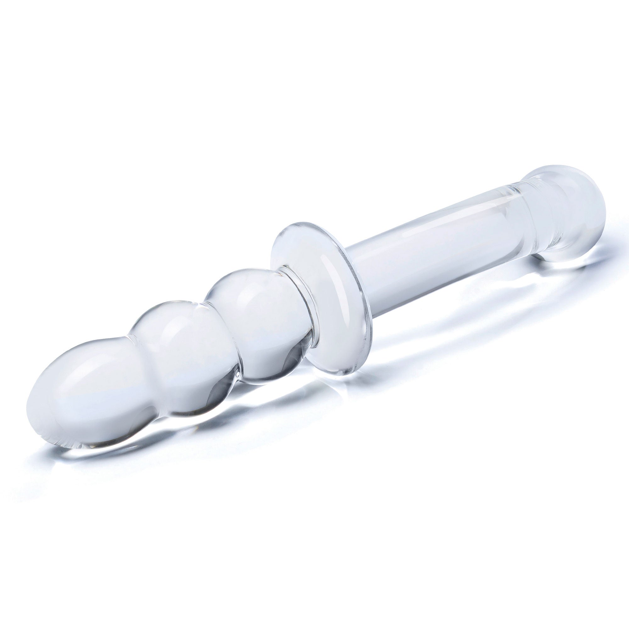 Glas 8 Inch Ribbed G-Spot Double-Ended Glass Dildo > Glass > Dildos - Tophatter Daily Deals