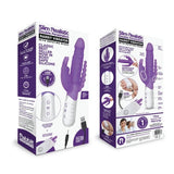 Rabbit Essentials Slim Double Penetration Rabbit Vibrator in Purple with Body-Safe Silicone > Vibrators > Ladies > Rabbit Multi - Tophatter Daily Deals
