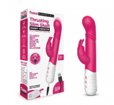 Rabbit Essentials Slim Shaft Thrusting G-Spot Rabbit Vibrator in Pink with Recharge and Satin Storage Bag > Vibrators > Ladies > Rabbit Multi - Tophatter Daily Deals