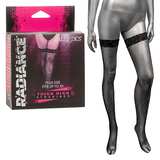 Radiance Plus Size Black Rhinestone Thigh High Stockings Fits Up to 3X > Clothes > Hosiery > Stockings - Tophatter Daily Deals