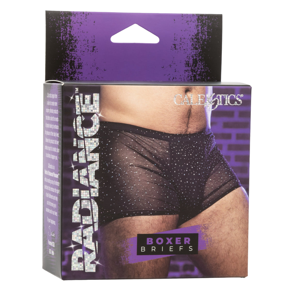 Radiance™ Boxer Briefs Black Sheer Mesh with Iridescent Rhinestones Medium > Clothes > Mens Trunks - Tophatter Daily Deals