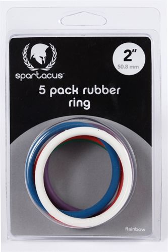 Rainbow 5 Pack Rubber Cock Rings 2 Inch for Extended Pleasure > Cock Ring > Sets - Tophatter Daily Deals
