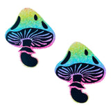 Rainbow Blacklight Glitter Toadstool Pasties > Clothes > Pasties - Tophatter Daily Deals