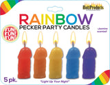 Rainbow Pecker Party Candles Set of 5 Fun Adult Birthday Candles > Candles > Novelty - Tophatter Daily Deals