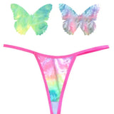 Rainbow Sherbet Tie Dye Butterfly Pastie and Panty Set > Clothes > Panties - Tophatter Daily Deals
