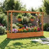 Raised Garden Bed Planter Box with Lattice Trellis Drainage Holes Garden & Patio - Tophatter Daily Deals