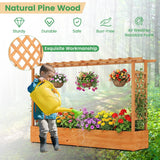 Raised Garden Bed Planter Box with Lattice Trellis Drainage Holes Garden & Patio - Tophatter Daily Deals