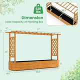 Raised Garden Bed Planter Box with Lattice Trellis Drainage Holes Garden & Patio - Tophatter Daily Deals