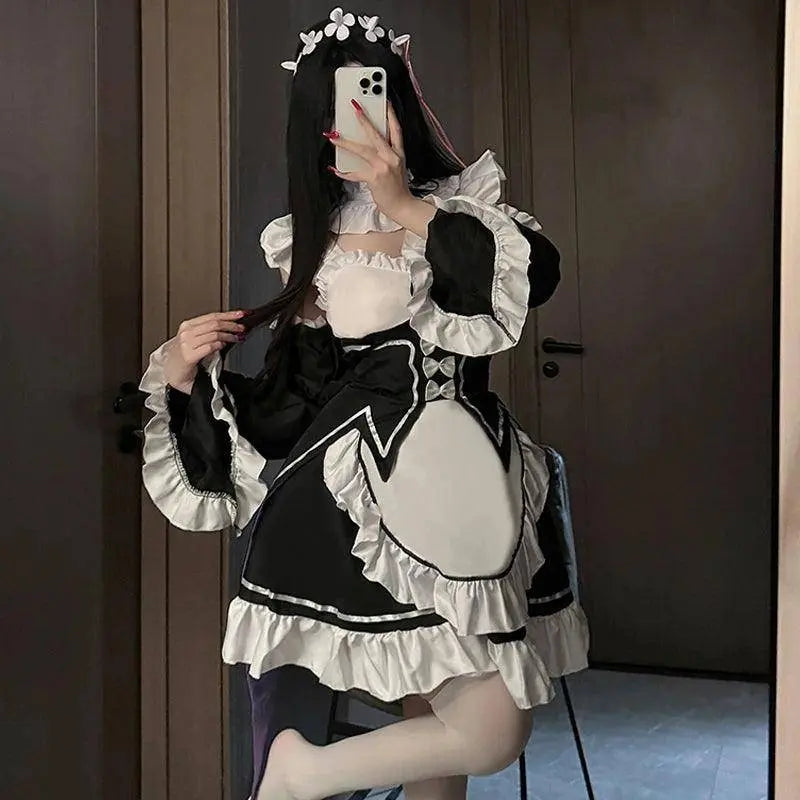 Ram Rem Cosplay Costume Anime Lolita Maid Uniform Maid Apron Lolita Dress Life In A Different World From Zero Costumes Party Set - Tophatter Daily Deals