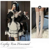 Ram Rem Cosplay Costume Anime Lolita Maid Uniform Maid Apron Lolita Dress Life In A Different World From Zero Costumes Party Set Including stockings - Tophatter Daily Deals