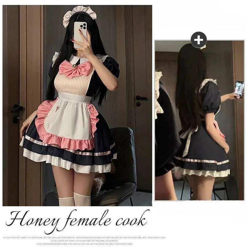 Ram Rem Cosplay Costume Anime Lolita Maid Uniform Maid Apron Lolita Dress Life In A Different World From Zero Costumes Party Set no stockings 1 - Tophatter Daily Deals