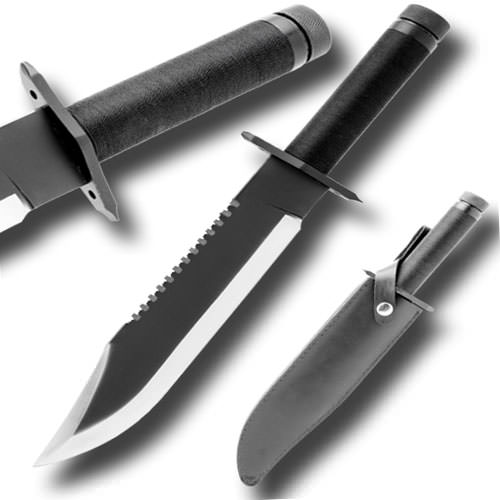 Rambo Style Full Size Survival Knife With Sheath Collectible Weapons - Tophatter Daily Deals