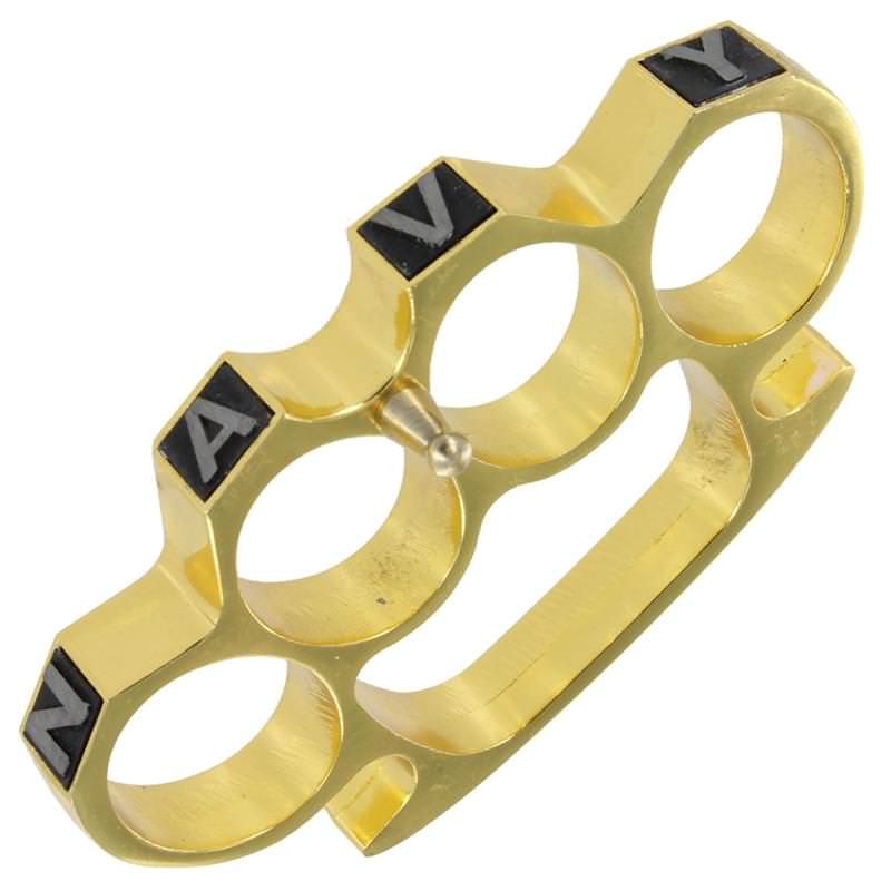 Rampage Navy Yard Knuckle Buckle Gold - Tophatter's Army Products & Self Defense Collectible Weapons - Tophatter Daily Deals