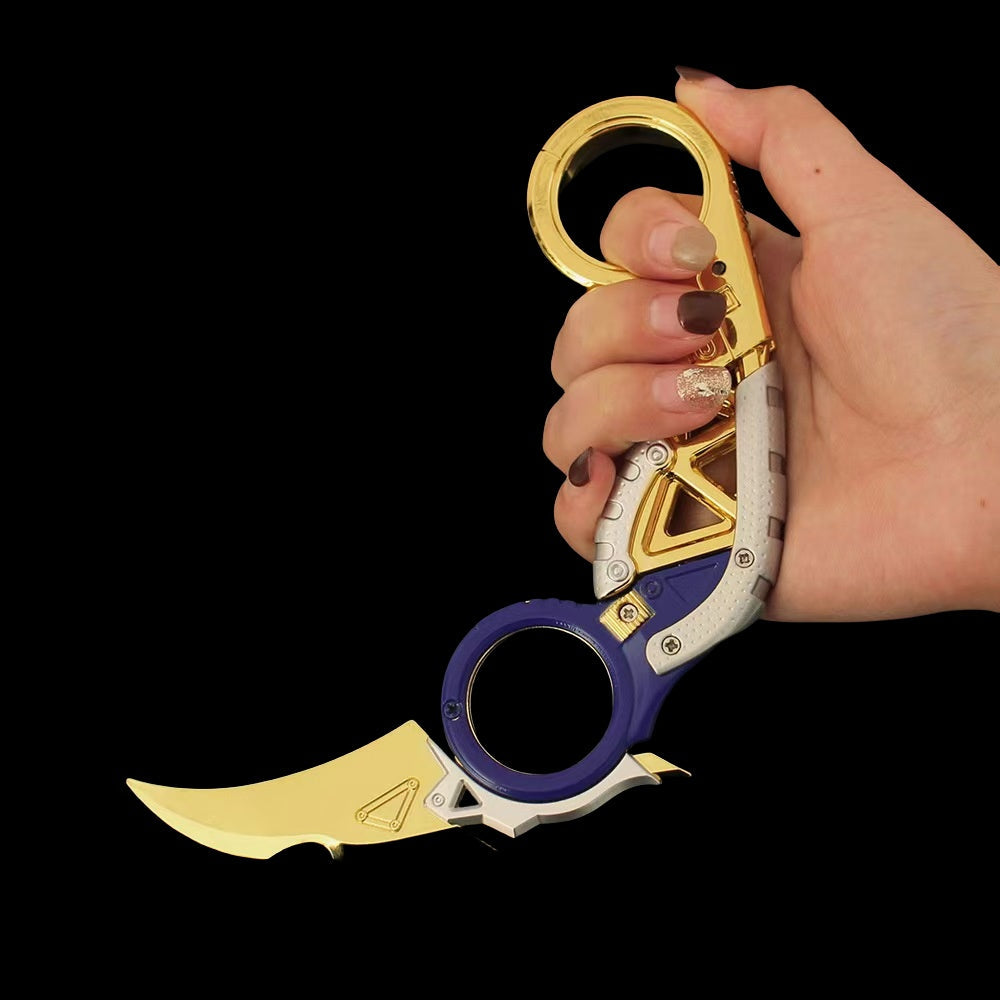 Hot Game Heirlooms Handmade Game Fan Art Gifts Raptor's Claw Foldable Golden - Tophatter Daily Deals