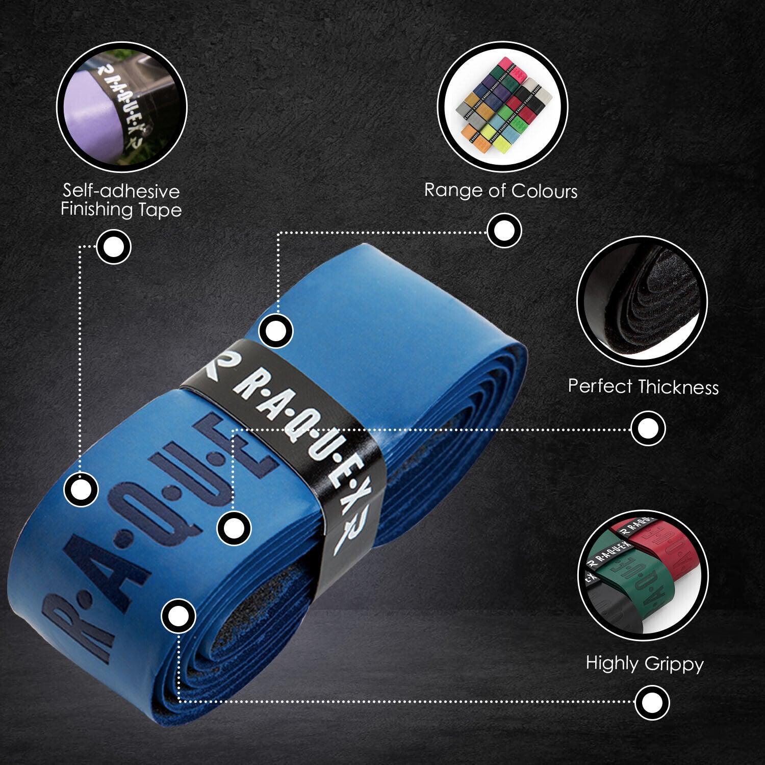 Tennis Rackets Grips - Raquex Replacement Racquet Grip Tape Handle Anti Slip Tennis Squash Badminton Sports & Outdoor - Tophatter Daily Deals