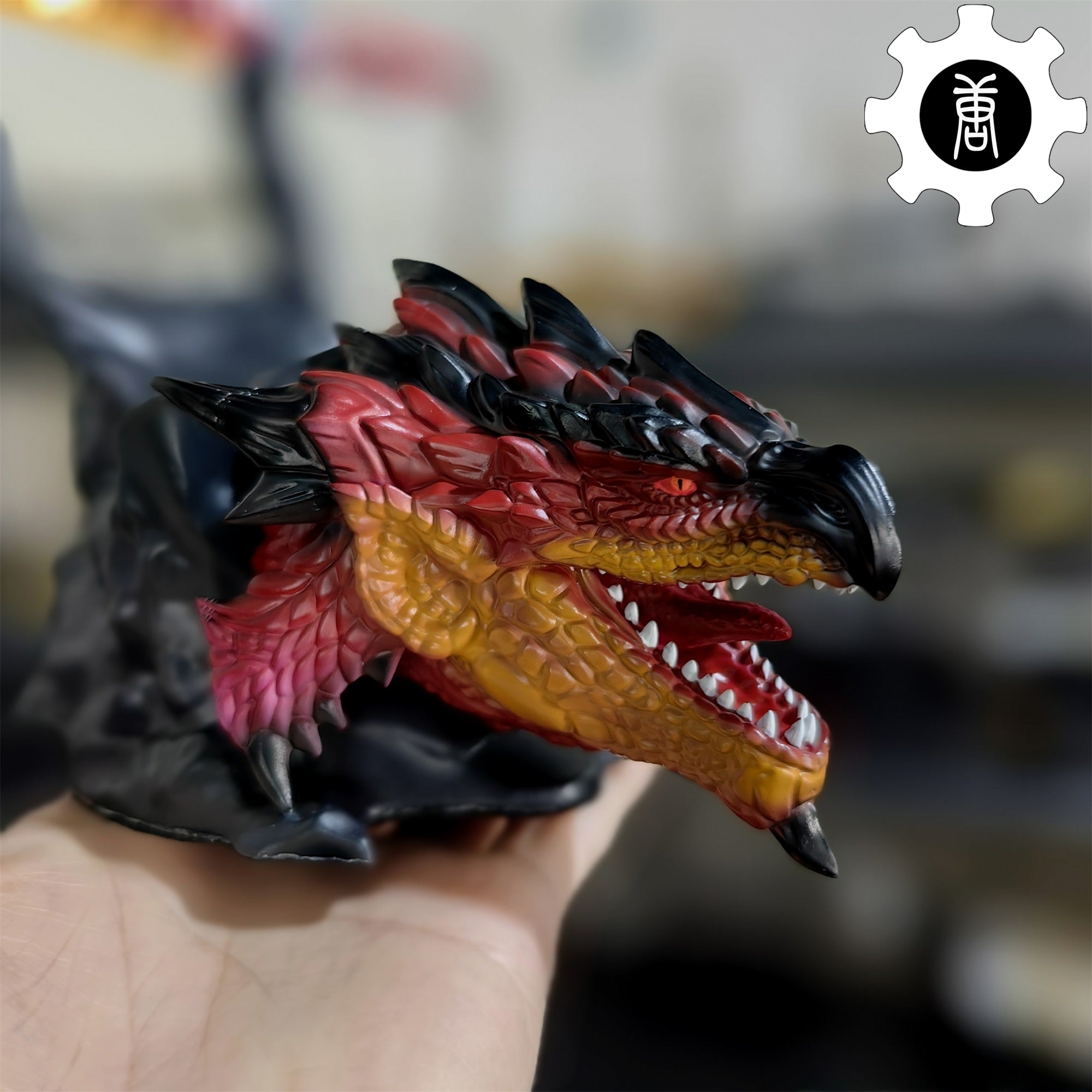 3D Printed Rathalos Head Halberion Blade Gamepad Controller Stand - Tophatter Daily Deals