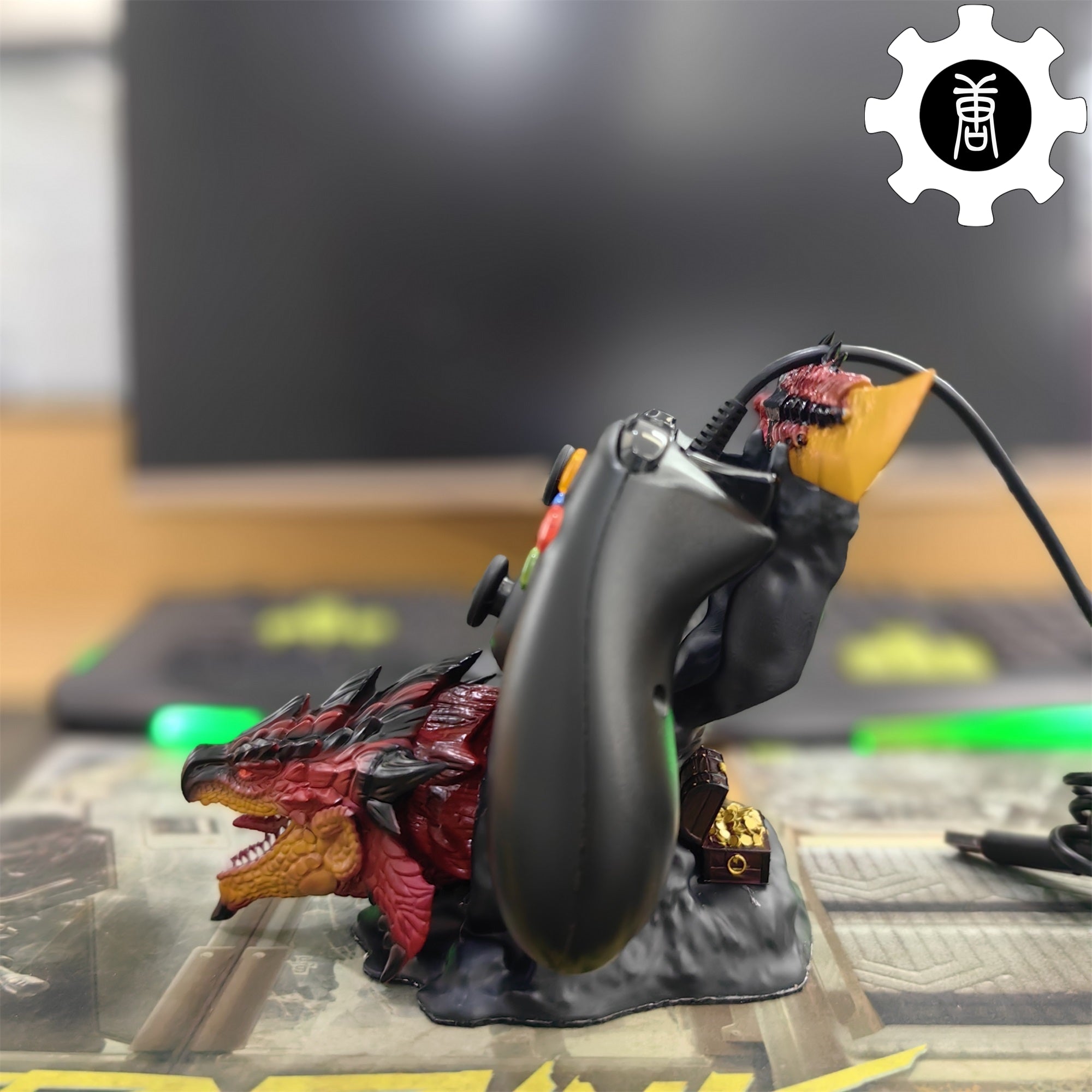 3D Printed Rathalos Head Halberion Blade Gamepad Controller Stand - Tophatter Daily Deals