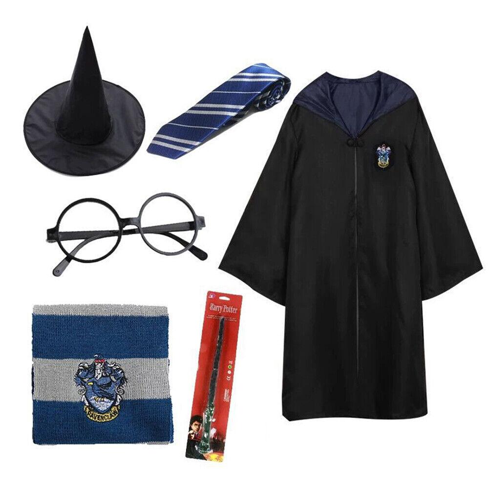 Harry Potter Costumes - Harry Potter Gryffindor Ravenclaw Slytherin Robe Cloak Tie Costume Wand Scarf Ravenclaw Apparel & Accessories - Tophatter Daily Deals