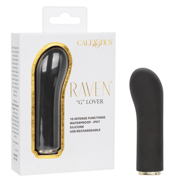 Raven™ “G” Lover Black Silicone Mini Massager with 10 Intense Functions Waterproof IPX7 > Sex Toys For Ladies > G-Spot Vibrators - Tophatter Daily Deals
